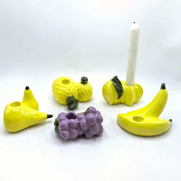 نگهدارنده شمع سرامیکی گل و میوه شکل