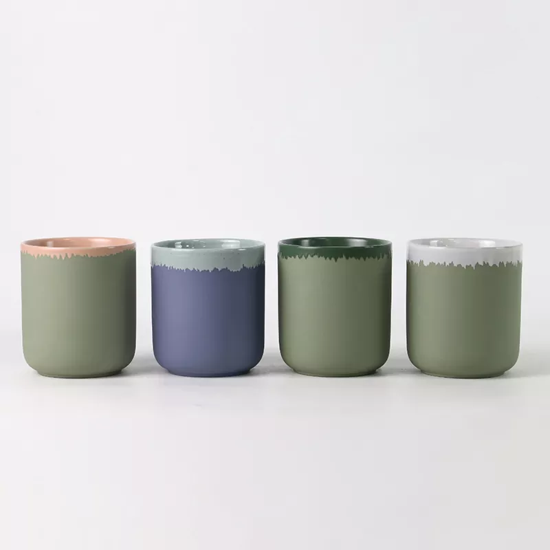 جا شمعی سرامیکی با پوشش طبیعی