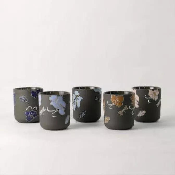 شمع گیر هنری نقاشی شده با دست گل ویسپر