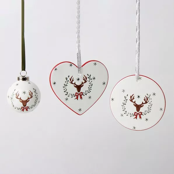 تزیین درخت کریسمس سرامیکی دست ساز منحصر به فرد